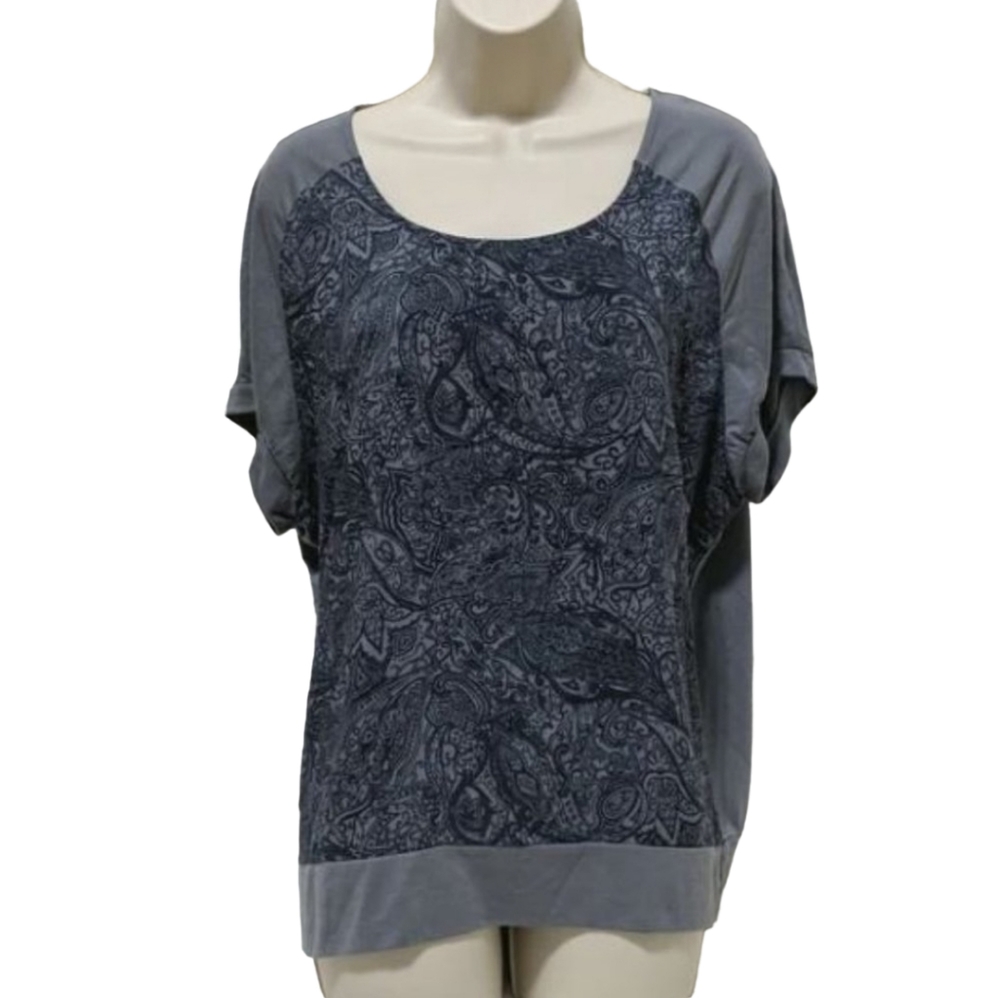 Faded Glory Paisley Short Sleeve Shirt